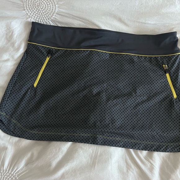 Ping Dresses & Skirts - Ping Golf Women’s Black and Yellow Polka Dot Skirt